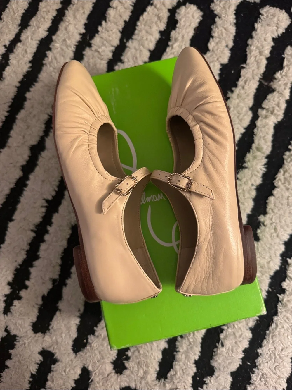 Sam Edelman Micah Mary Jane Cream Neutral Ballet Flats